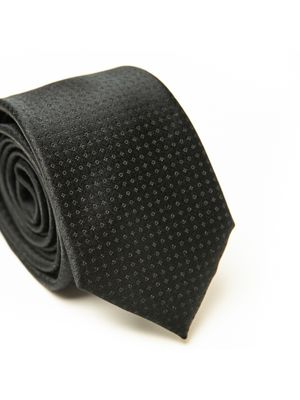 Gravata Tradicional Seda Pierre Cardin Preta Com Detalhes