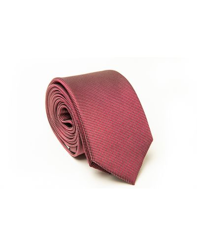 Gravata Tradicional Seda Pierre Cardin  Vermelha Com Pontinhos Brancos