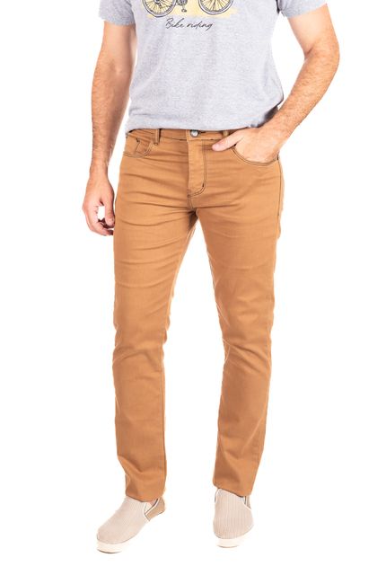 Calça Sarja 5 Bolsos Caramelo