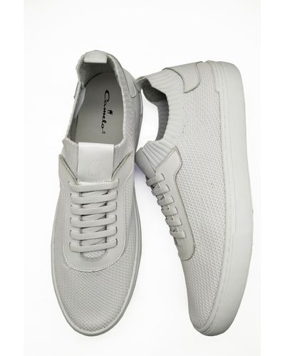 Sapatenis knit/napa Branco