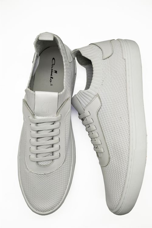 Sapatenis knit/napa Branco