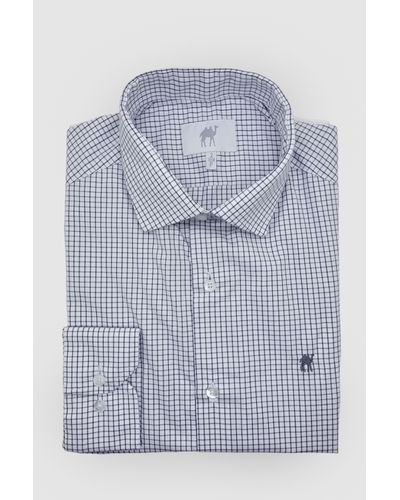 Camisa Manga Longa s/bolso Xadrez Lilás