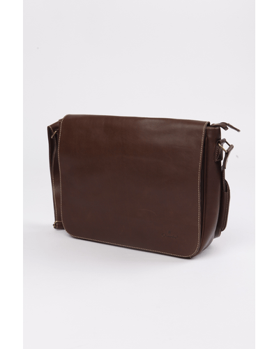 Pasta masculina couro brown