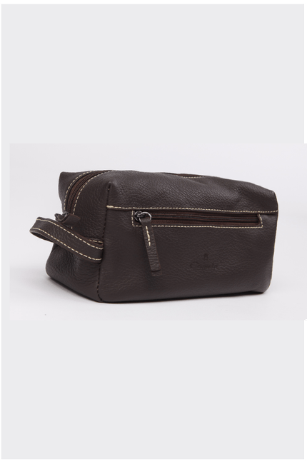 Necessaire couro cafe