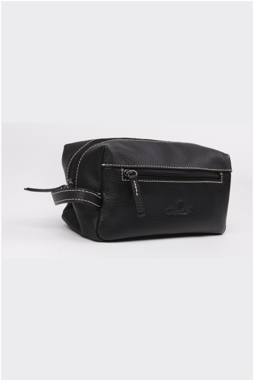 Necessaire couro preta