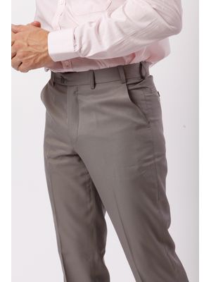 Calça Social Camelo Microfibra Cinza