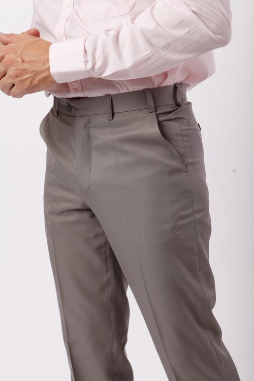 Calça Social Camelo Microfibra Cinza
