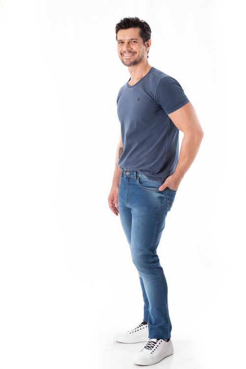 Calça Jeans Moletom Camelo