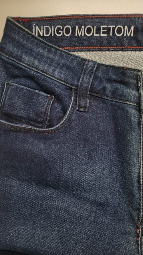 Calça Jeans Moletom Camelo
