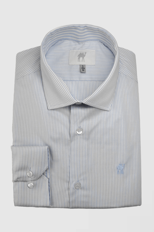 Camisa Custom s/bolso ml Azul Claro