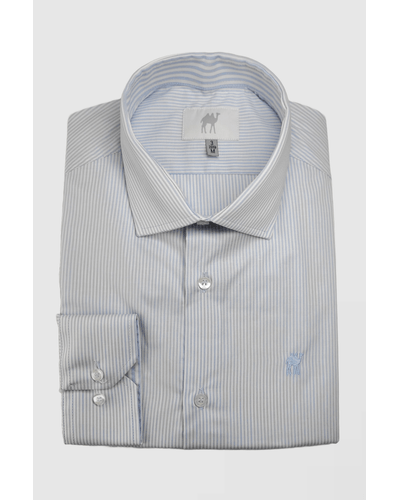 Camisa Custom s/bolso ml Azul Claro