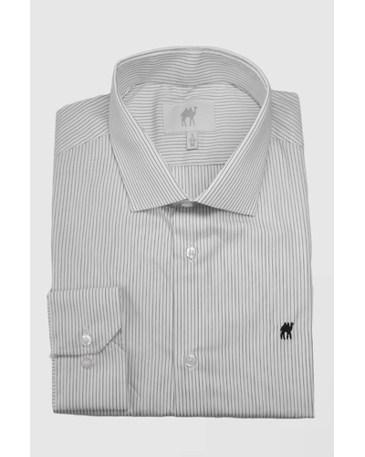 Camisa Manga Longa sem Bolso Listrado Preto