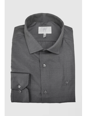 Camisa Manga Longa Custom Cinza Chumbo