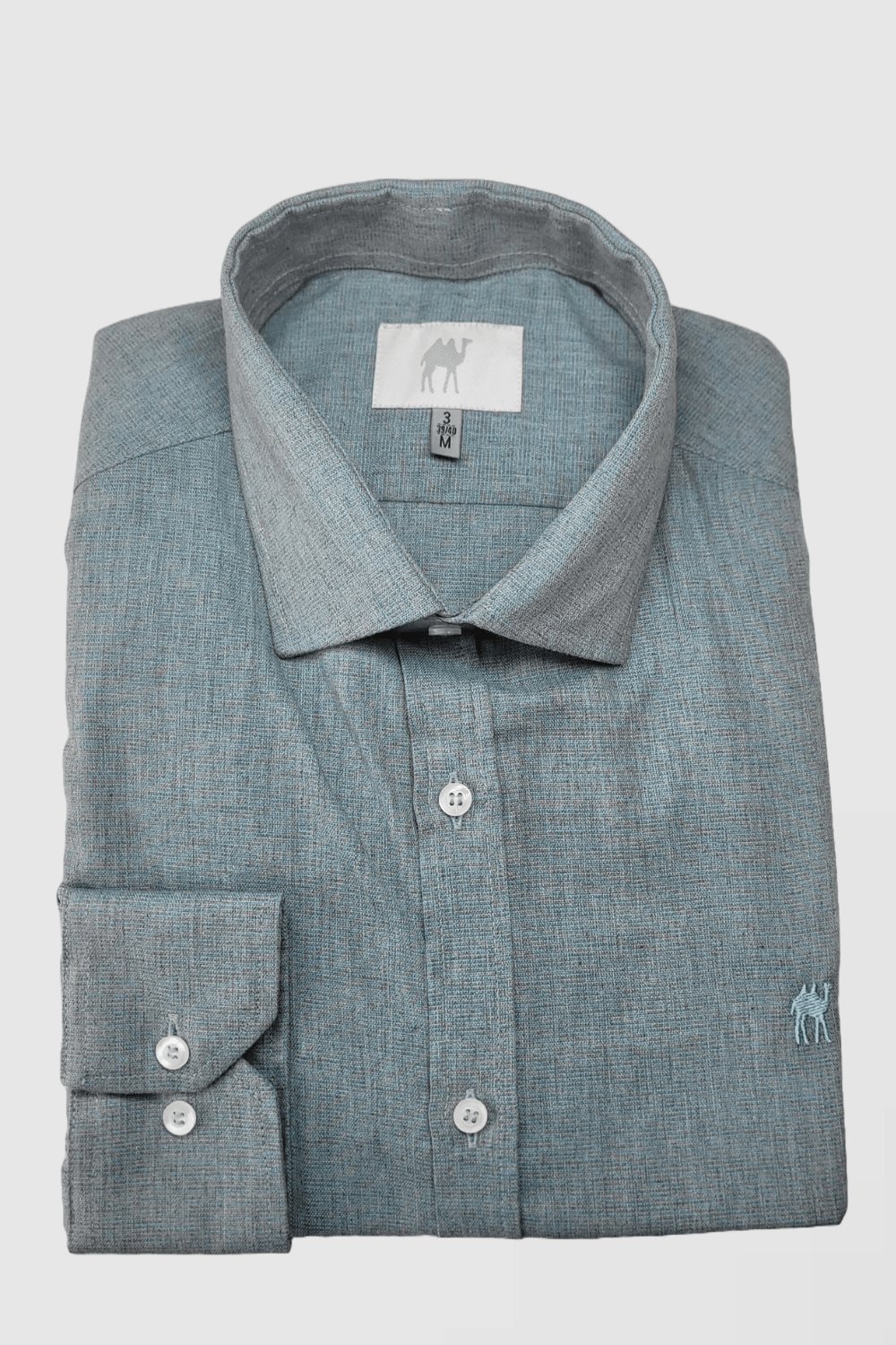 Camisa Manga Longa Custom Azul Turquesa - Hover