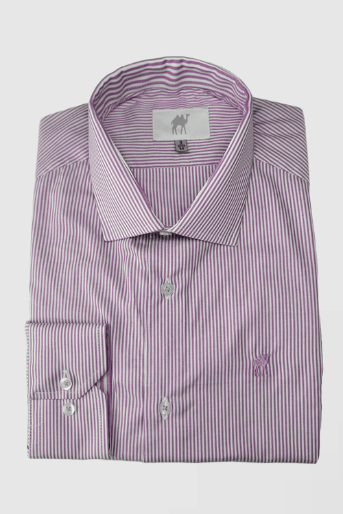 Camisa Custom Manga Longa Sem Bolso Roxo