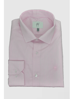 Camisa Custom Sem Bolso Manga Longa Rosa