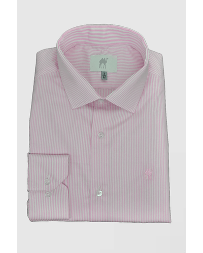Camisa Custom Sem Bolso Manga Longa Rosa