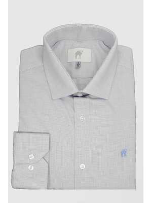 Camisa Manga Longa  sem Bolso Xadrez Marinho