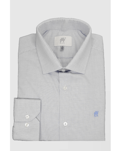 Camisa Manga Longa  sem Bolso Xadrez Marinho