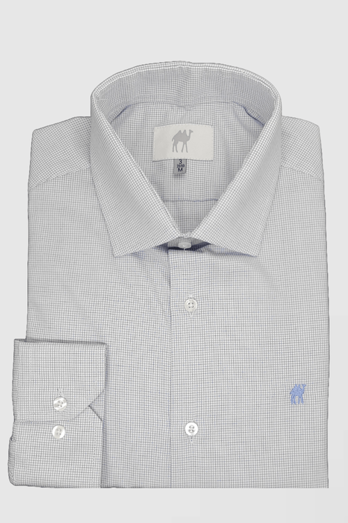 Camisa Manga Longa  sem Bolso Xadrez Marinho