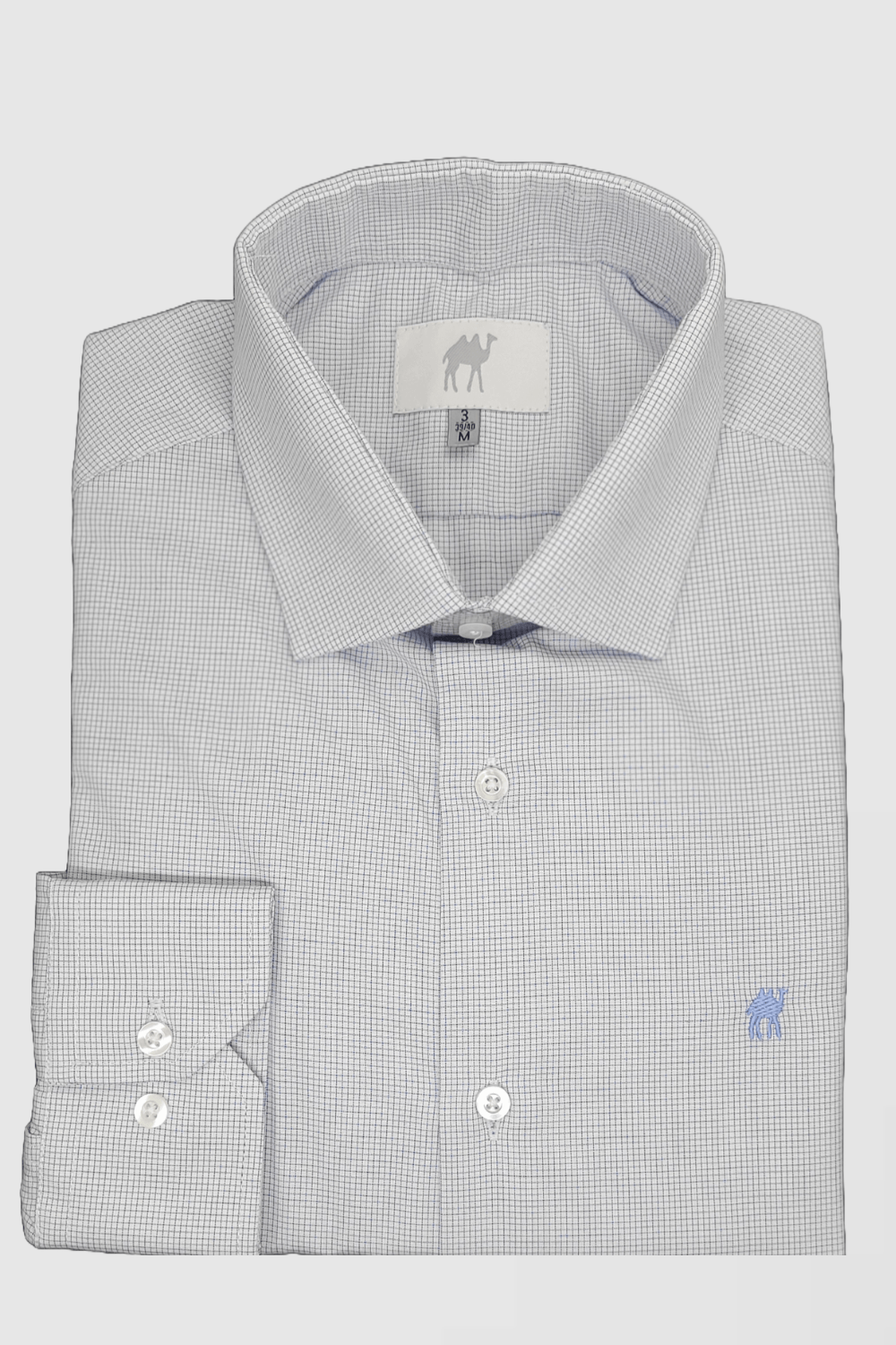 Camisa Manga Longa  sem Bolso Xadrez Marinho - Hover