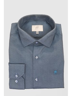 Camisa Manga Longa Custom Azul Médio