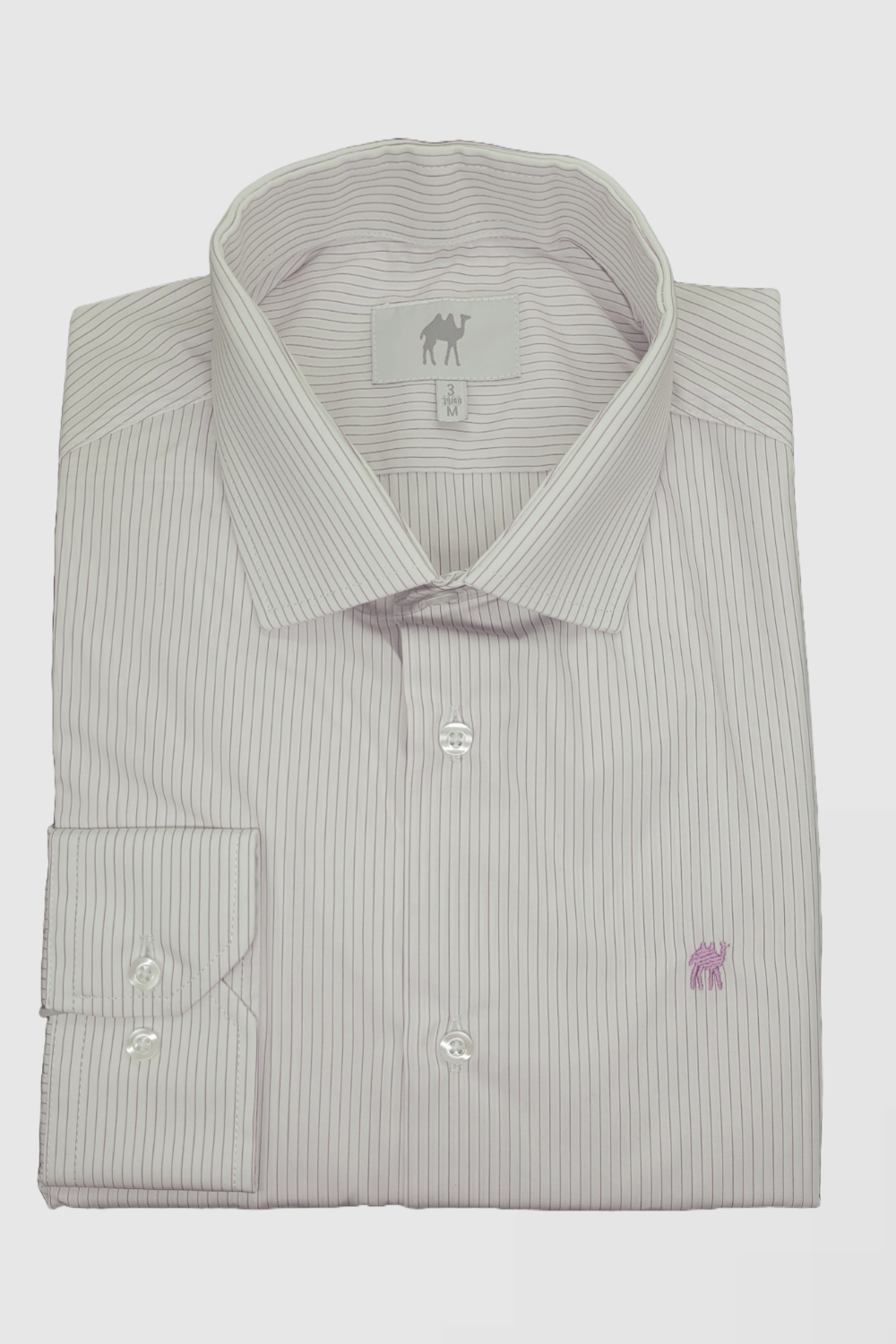 Camisa Manga Longa  sem Bolso  Listrado Lilás