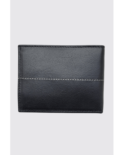 Carteira Slim 100% couro preta