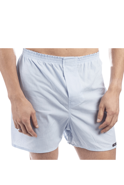 Cueca com Elastico e Botão Listras Azul