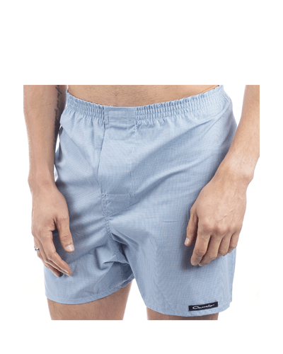 Cueca com Elastico e Botão Xadrez Azul