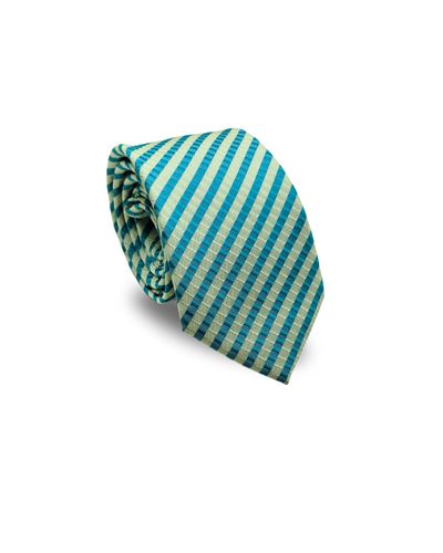 Gravata Tradicional Seda Pierre Cardin  Azul com Listras