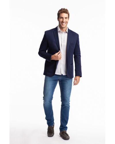 Blazer Moletom Marinho