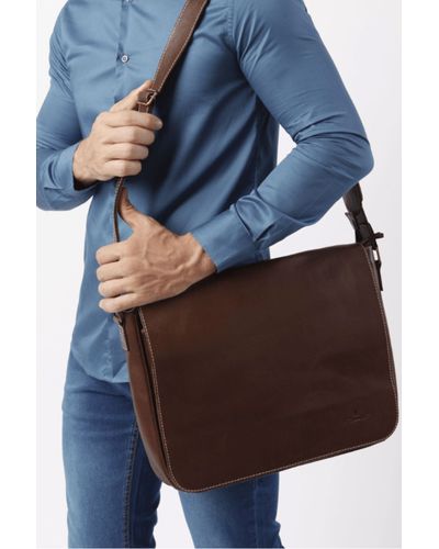 Pasta masculina couro brown