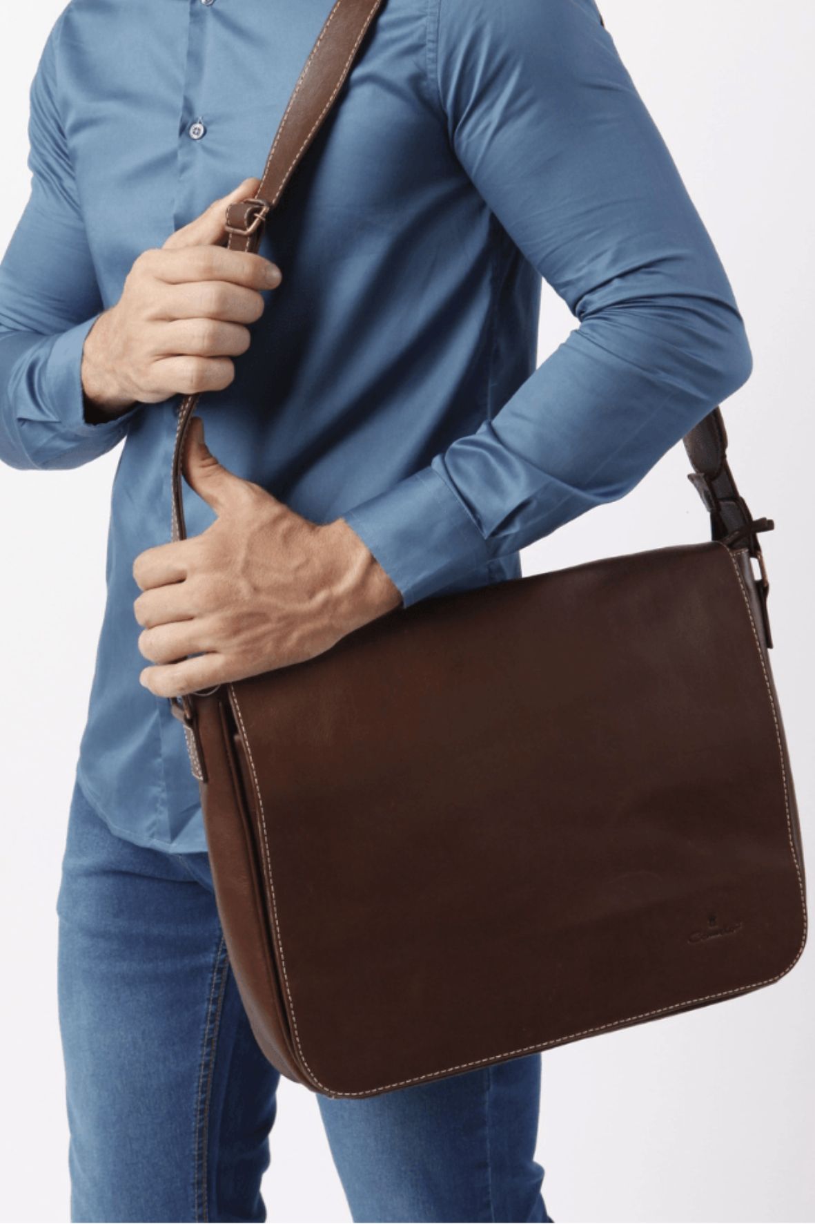 Pasta masculina couro brown - Hover