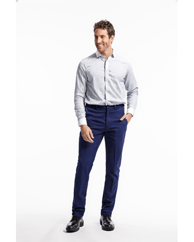 Calça Social Camelo Microfibra Marinho