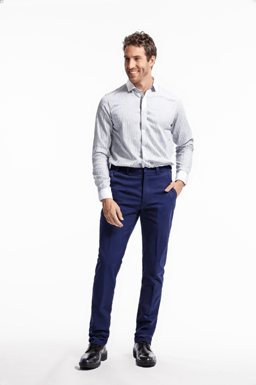 Calça Social Camelo Microfibra Marinho