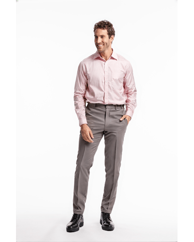 Calça Social Camelo Microfibra Cinza