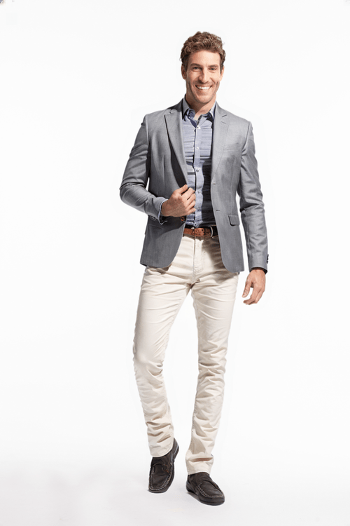 Blazer olho de perdiz Cinza