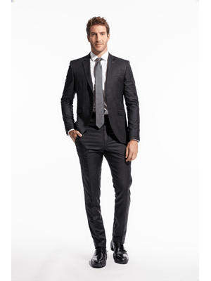 Terno Poliviscose Principe Gales Chumbo