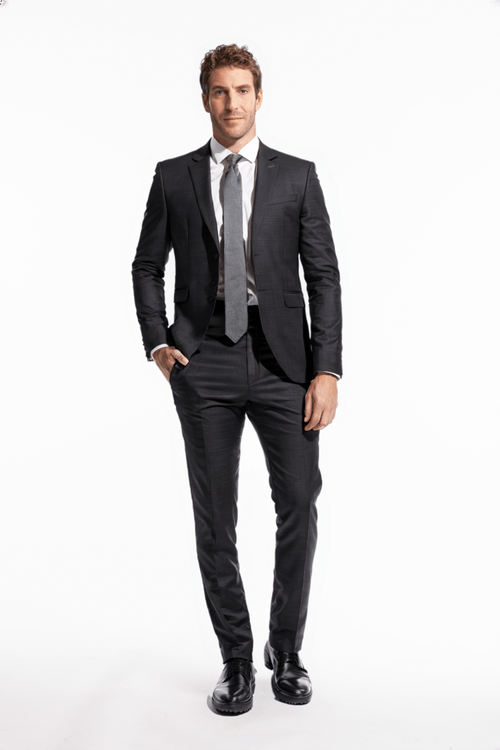 Terno Poliviscose Principe Gales Chumbo