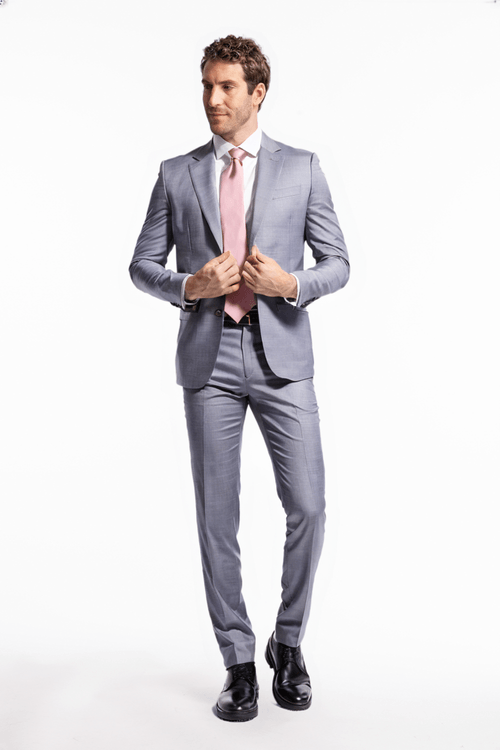 Terno Poliviscose Melange Azul