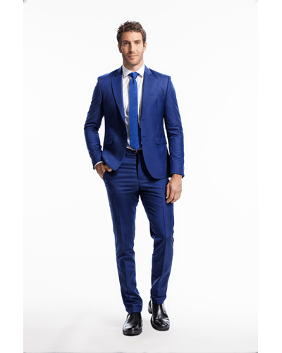 Terno Poliviscose Elastano Liso Azul