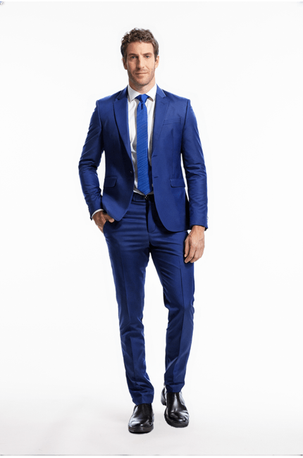 Terno Poliviscose Elastano Liso Azul