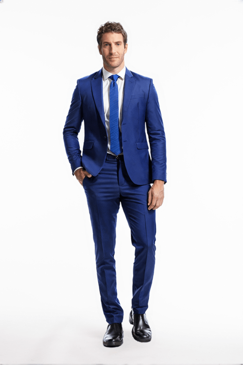 Terno Poliviscose Elastano Liso Azul