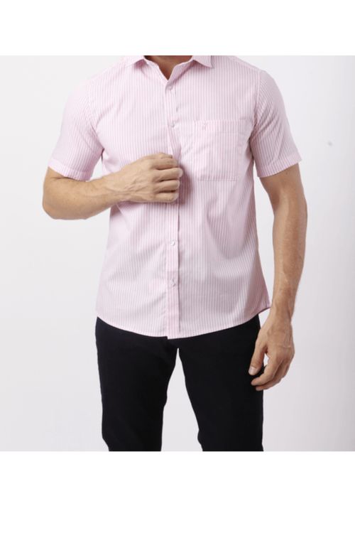 Camisa Custom Manga Curta Rosa