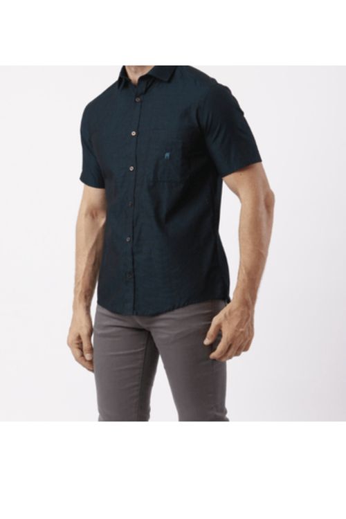 Camisa Manga Curta Custom com Bolso Verde