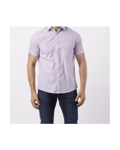 Camisa Manga Curta Custom com Bolso Lilás