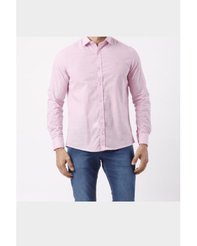 Camisa Custom  Manga Longa Rosa