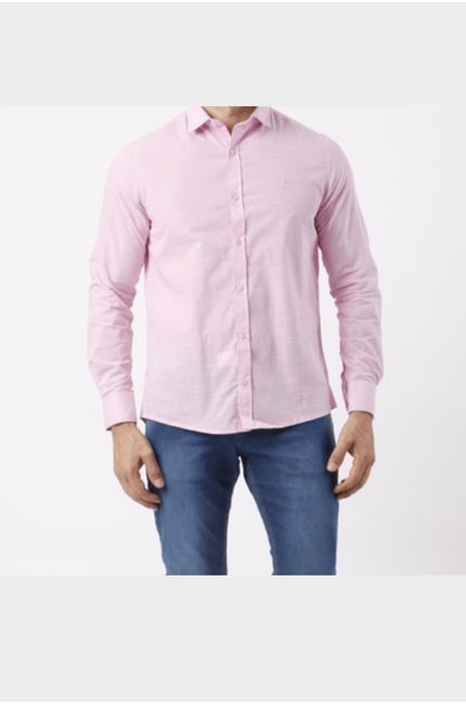 Camisa Custom  Manga Longa Rosa