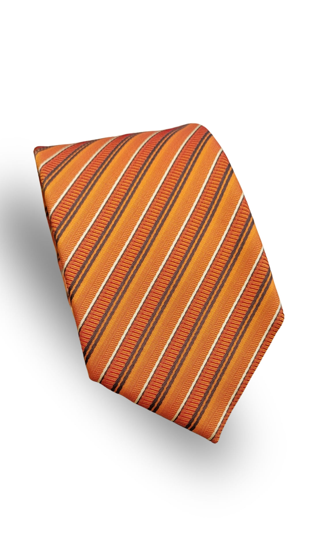 GRAVATA SEDA  TRADICIONAL 7CM PIERRE CARDIN LARANJA ESCURO - Hover